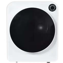 Tørretumbler, rustfrit stål, 3 kg, 830 W, 5 programmer, tredobbelt filter, overophedningsbeskyttelse, vægmonterbar, hvid New