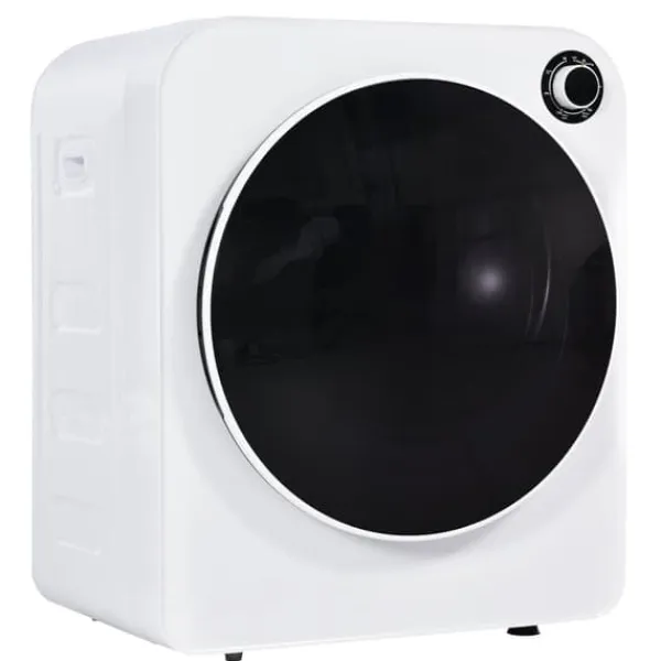 Tørretumbler, rustfrit stål, 3 kg, 830 W, 5 programmer, tredobbelt filter, overophedningsbeskyttelse, vægmonterbar, hvid New