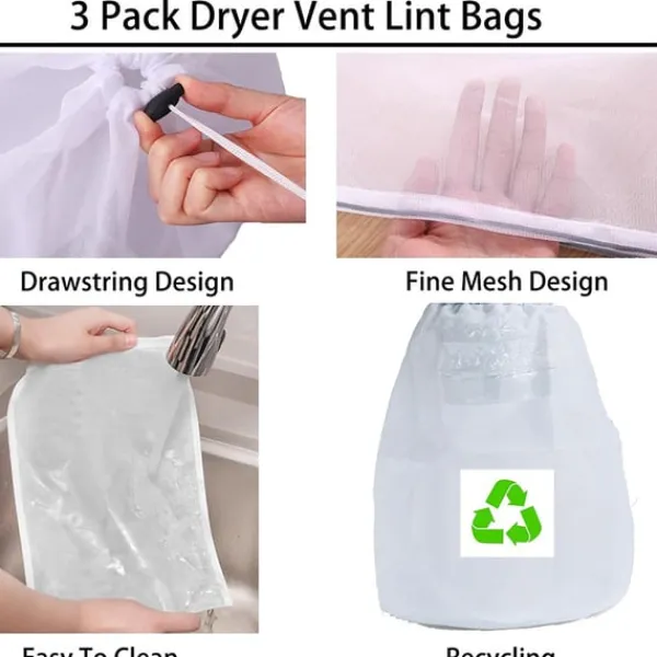 Tørretumblere>Tørretumbler Udluftning fnug Trap Catcher Bag Kit