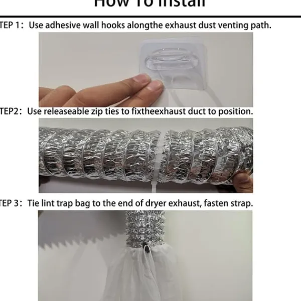 Tørretumblere>Tørretumbler Udluftning fnug Trap Catcher Bag Kit