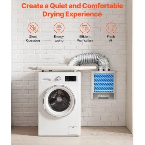 Tørretumbler Ventilationssæt, 236x134x294 mm, Hvid, ABS-materiale Outlet