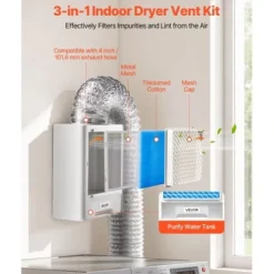 Tørretumbler Ventilationssæt, 236x134x294 mm, Hvid, ABS-materiale Outlet