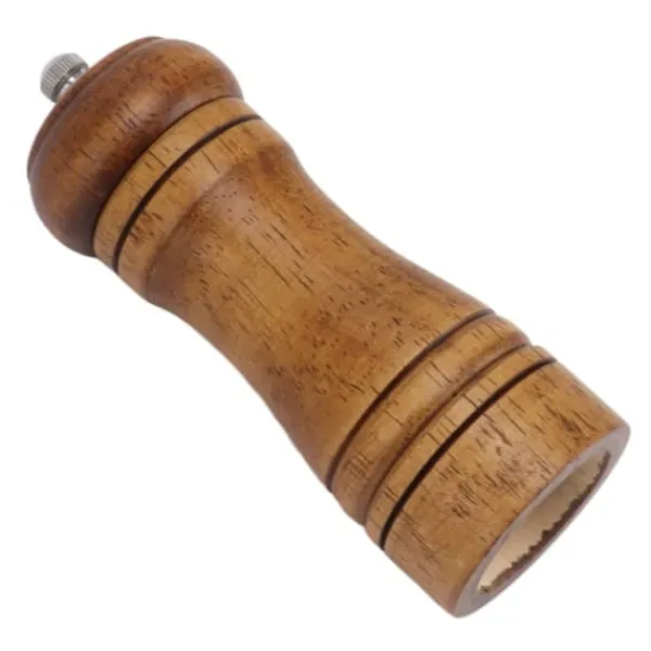Krydderikværne>Træsalt- og peberkværnesæt - Justerbar keramisk slibemekanisme - Hjemmekøkkenmølle 14,3x5,5 cm