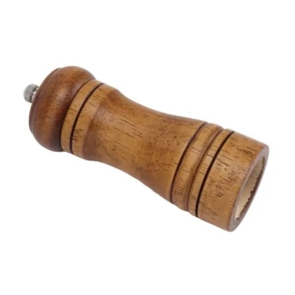 Krydderikværne>Træsalt- og peberkværnesæt - Justerbar keramisk slibemekanisme - Hjemmekøkkenmølle 14,3x5,5 cm