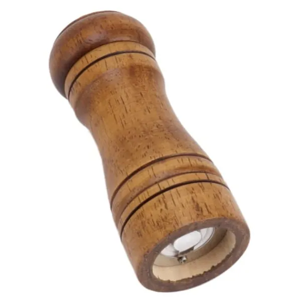 Krydderikværne>Træsalt- og peberkværnesæt - Justerbar keramisk slibemekanisme - Hjemmekøkkenmølle 14,3x5,5 cm