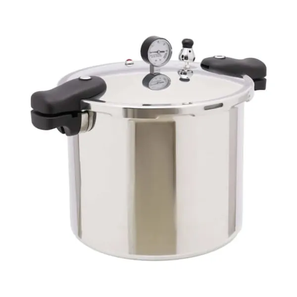Trykdåse, aluminiumslegering, 22 liters rumfang, sikker brug, sølv, 32 cm Sale