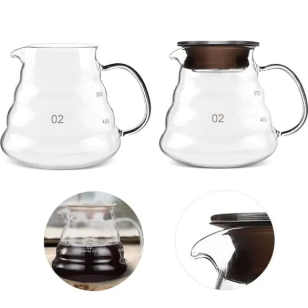 Kaffe- & Tekander>Tyk glaskedel - 500 ml varmebestandig til kaffe og te