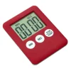 Æggeure>Tynd Køkken Timer Timer Storskærm Digital Magnetisk Nedtælling - Lyserød