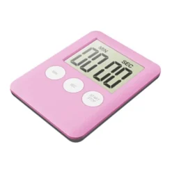Æggeure>Tynd Køkken Timer Timer Storskærm Digital Magnetisk Nedtælling - Lyserød