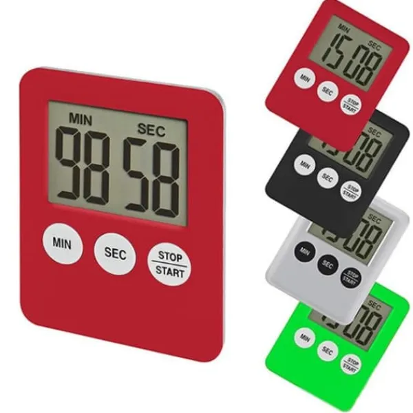 Æggeure>Tynd Køkken Timer Timer Storskærm Digital Magnetisk Nedtælling