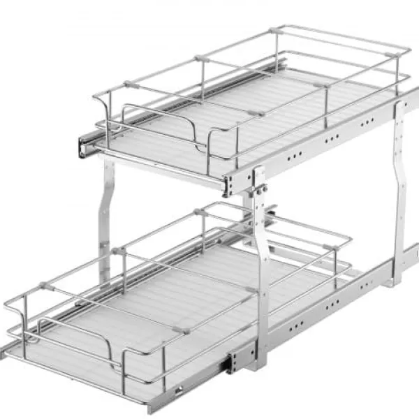 Uddragelig skabsorganisator, 34,3x53,3x38,1 cm, stål, opbevaring Discount