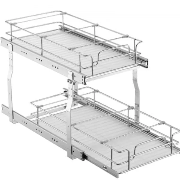 Uddragelig skabsorganisator, 34,3x53,3x38,1 cm, stål, opbevaring Discount