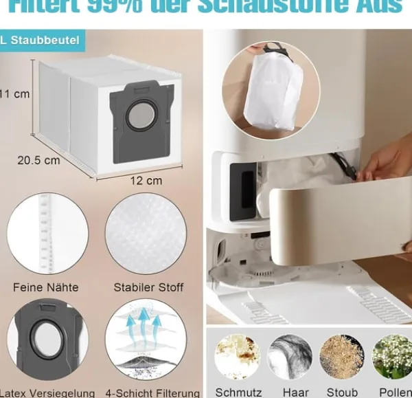 Støvsugertilbehør>Udskiftningssæt Kompatibelt med Xiaomi Mova E30 Ultra/X30 Ultra Tilbehørssæt, Forbedrer Rengøringen og Luftkvaliteten