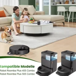Udskiftningssæt til iRobot Roomba Plus 405/505 Combo robotstøvsuger - Højtydende reservedele Clearance