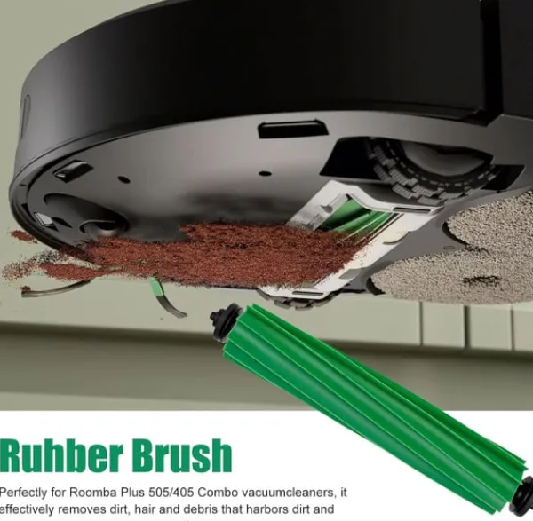 Støvsugertilbehør>Udskiftningssæt til iRobot Roomba Plus 405 støvsugerrobot - hovedbørster, filtre, sidebørster og mere
