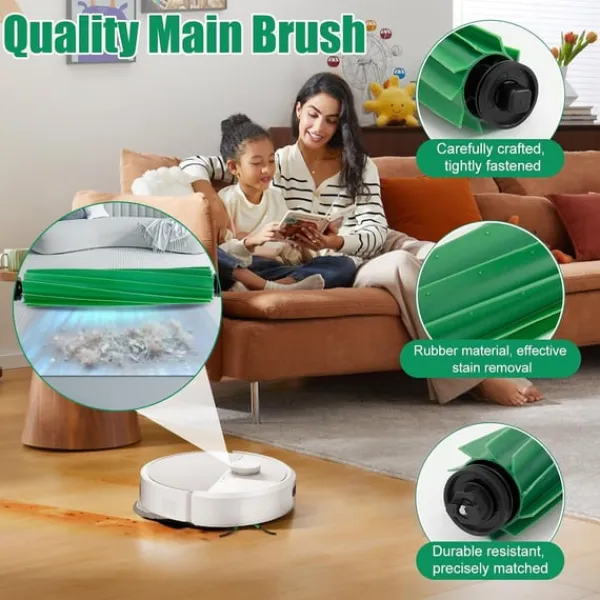 Støvsugertilbehør>Udskiftningssæt til iRobot Roomba Plus 405 støvsugerrobot - hovedbørster, filtre, sidebørster og mere