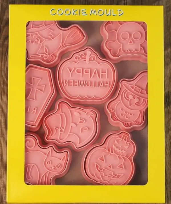 Udstikkere med stempel HALLOWEEN GRÆSKAR KAT HEKS wz1 8 stk Hot