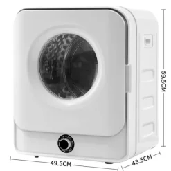 Udsugningstørrer, 3 kg kapacitet (op til 4,5 kg), rustfrit stål, 830 W, multifiltrering, 5 programmer, overophedningsbeskyttelse Clearance