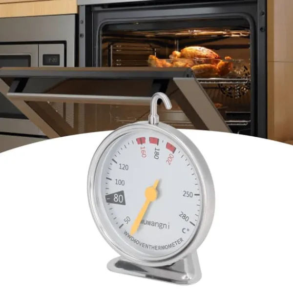 Køkkentermometre>Ugnstermometer Hög noggrannhet hängande rostfritt stål Högtemperaturbeständig maturtopptermometer för kök 50 till 280 ℃
