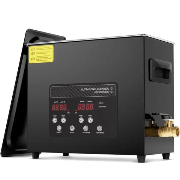 Ultralydsrenser>Ultra Sonic Rengøringsmaskine 6L, med Kurvvarmer og Timer, 180W Power Efficiency