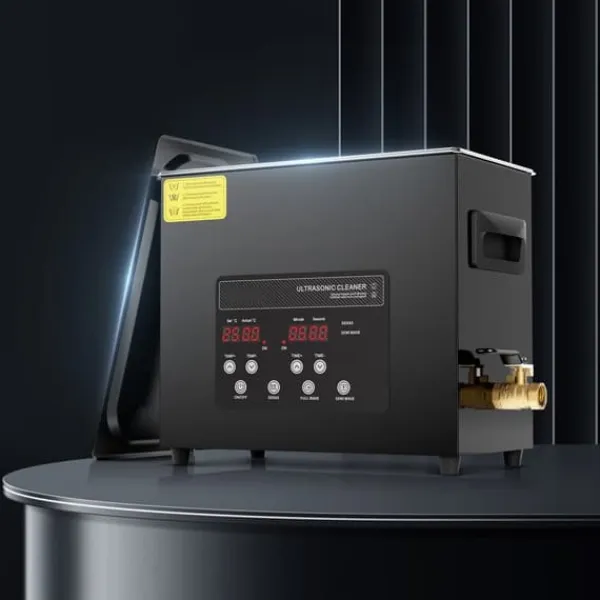Ultralydsrenser>Ultra Sonic Rengøringsmaskine 6L, med Kurvvarmer og Timer, 180W Power Efficiency