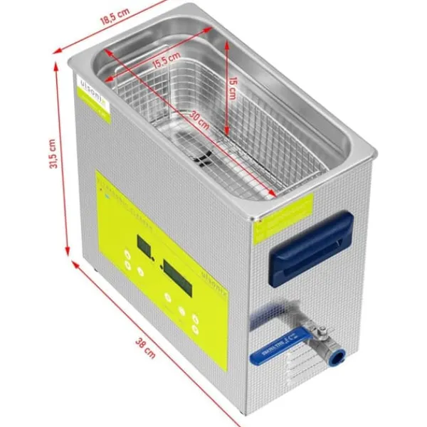 Ultralydsrenser>Ultralyds badekarrens LED-renser 6,5 l 180 W