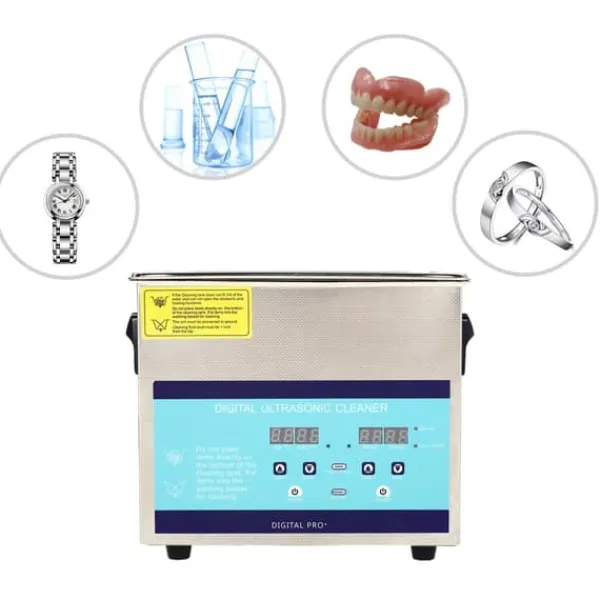 Ultralydsrenser - 10 L Rengøringsmaskine - 28/40 kHz - Timer 0–30 min - EU-stik 220 V - Rustfrit stål 201/304 - Effekt <800 W - Lysegrå New