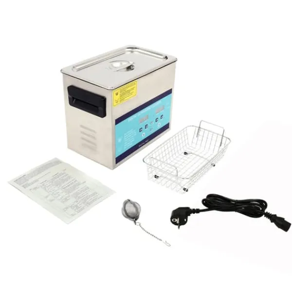 Ultralydsrenser - 10 L Rengøringsmaskine - 28/40 kHz - Timer 0–30 min - EU-stik 220 V - Rustfrit stål 201/304 - Effekt <800 W - Lysegrå New