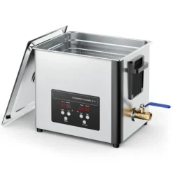Ultralydsrenser>Ultralydsrenser - 10 L Ultralydsbad - 40 kHz - 180 W - Rustfrit Stål - Digitalt Display - Rengøringskurv