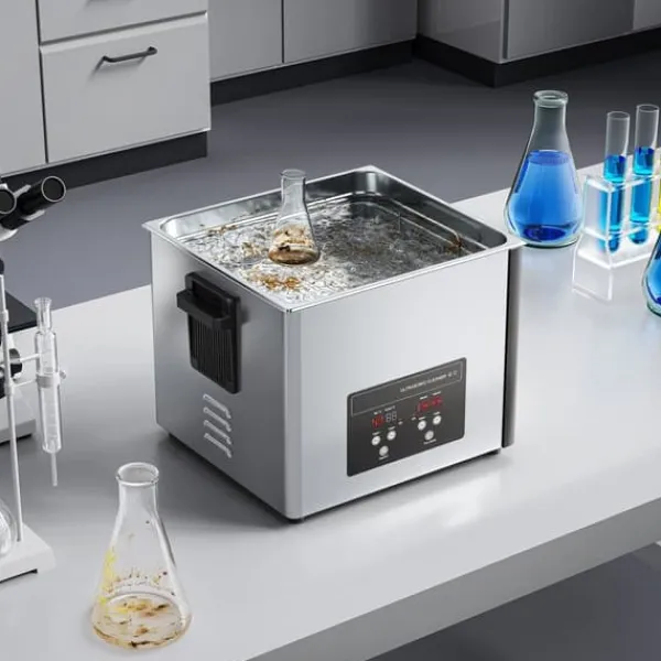 Ultralydsrenser - Professionel industriel 15 L - 240 W - 40 kHz - Rustfrit stål - Digitalt display - Rengøringskurv - Til dele & karburatorer Sale
