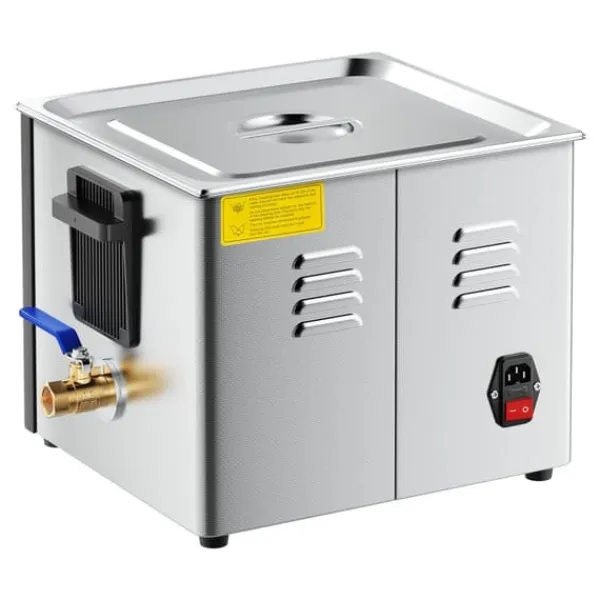 Ultralydsrenser - Professionel industriel 15 L - 240 W - 40 kHz - Rustfrit stål - Digitalt display - Rengøringskurv - Til dele & karburatorer Sale