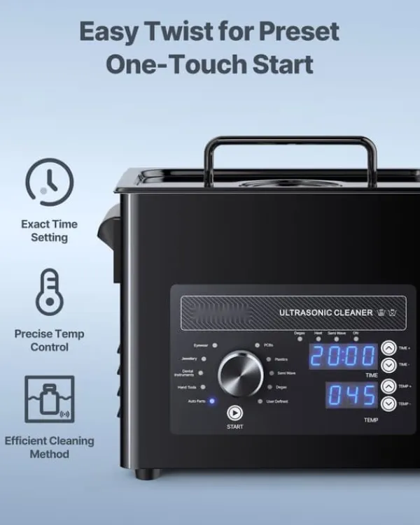 Ultralydsrenser - Ultralydsbad 3 L Professionel - Knapbetjening - Rustfrit Stål - Med Kurv - Rensekugle - Til Smykker, Ure & Mønter Hot
