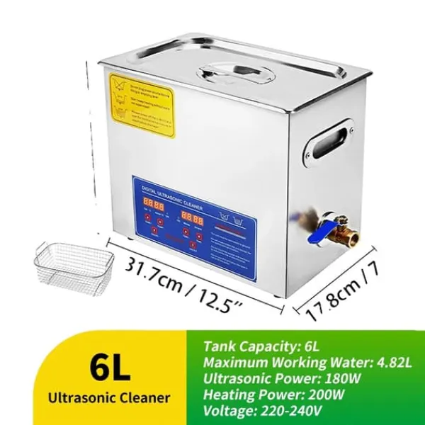 Ultralydsrenser, Digital Kontrol, Alsidige Anvendelser,6L-180W-220V, EU Clearance