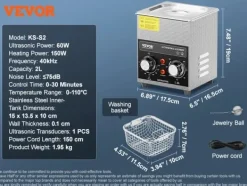 Ultralydsrenser, Flere kapacitetsmuligheder, Effektivt opvarmningssystem,2L Outlet