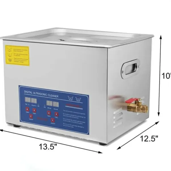 Ultralydsrenser>Ultralydsrenser, rustfrit stål konstruktion, digital timer, opvarmningsfunktion,15L