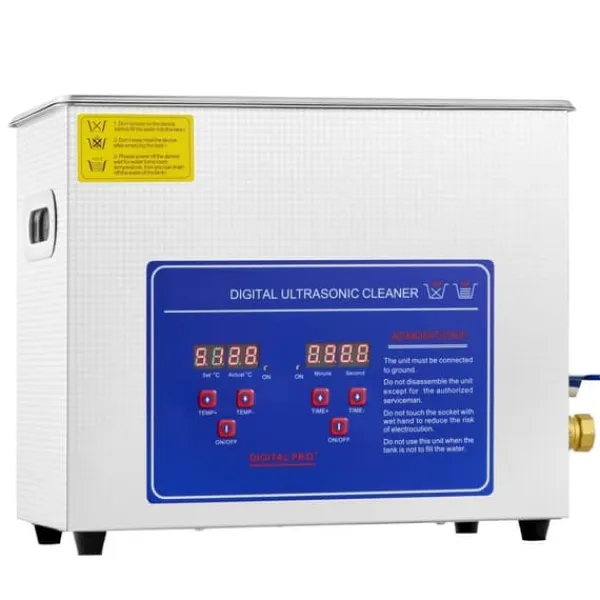 Ultralydsrenser>Ultralydsrensningsmaskine SM® - 6L, 240V, 200W, rustfrit stål, sølv, til glas, smykker, tandproteser