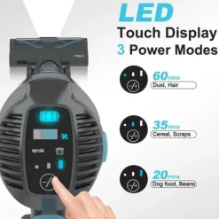UMLo V11 blå og grå ledningsfri stangstøvsuger – 2-i-1 håndholdt støvsuger og gulvstøvsuger med HEPA-filter, 300W motor, LED-display Hot