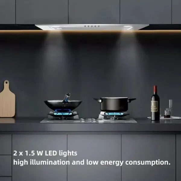 Emhætter>Underkabinets udsugningshætte, 300 m³/h udsugning, energiklasse C,EU