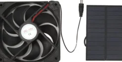 12V Bærbar Solcelleventilator 3W Til Drivhus Indendørs Udendørs Loftskur Camping Båd RV Kæledyrshus Outlet