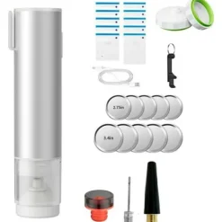 Vacuum Sealer Food Saver-maskine med LED-display til krukker/opbevaringsposer New