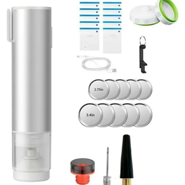 Vacuum Sealer Food Saver-maskine med LED-display til krukker/opbevaringsposer New