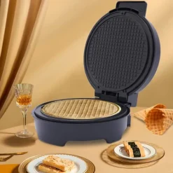 Vaffelcone-maskine, 1200W effekt, 150-200°C temperatur, non-stick belægning, kompakt design Hot