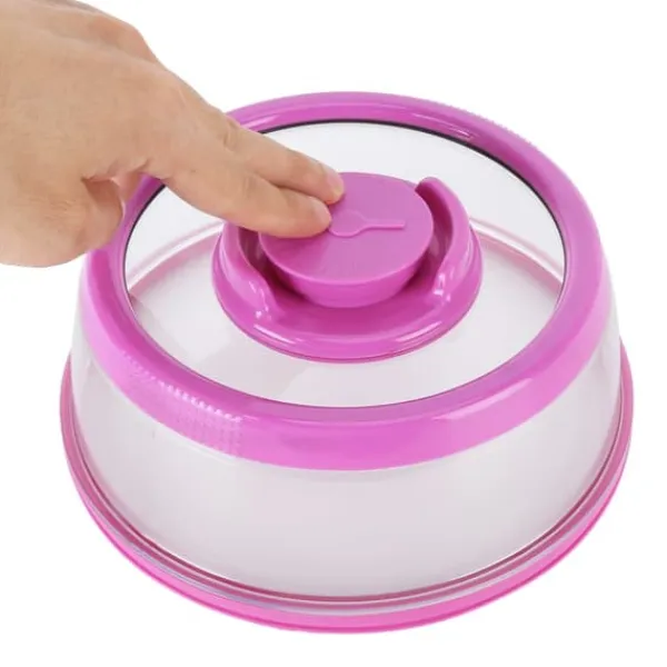 Skålelåg>Vakuum Food Sealer-dæksel med friskhedsbevarende film Mad Sealer-låg til hjemmekøkken (lilla)