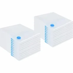 Opbevaringsposer Til Hjemmet>Vakuumopbevaringsposer 20 pcs - Pladsbesparende opbevaring | Størrelse: 130x100 cm | Farve: Gennemsigtig/Blå