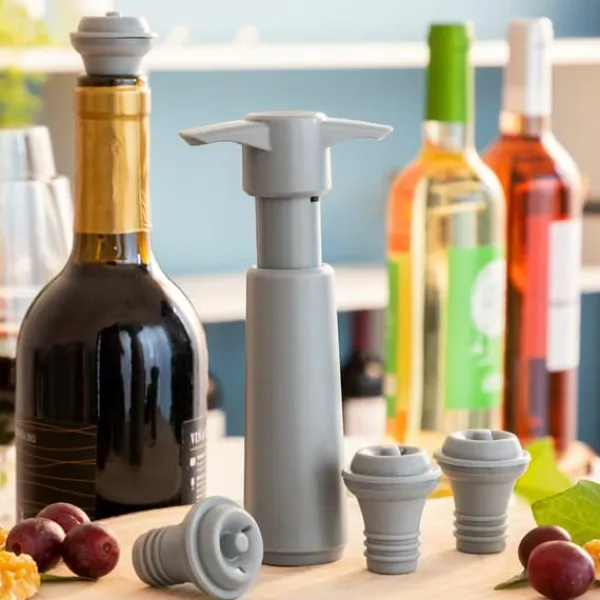 Vakuumpumpe og vinstoppere Winuum InnovaGoods (4 hætter) Discount