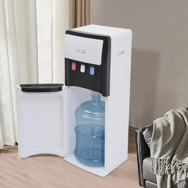 Vandkølere>Vanddispenser - Gulvstående bundpåfyldt - Varm & kold - 220V - FCM-certificeret - Hvid