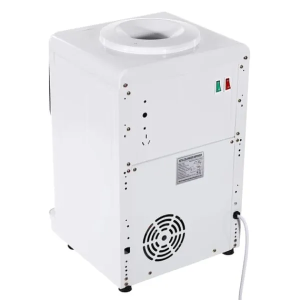 Vanddispenser, bordmodel, 500W varm & kold, sikkerhedslås, nem betjening, til hjem/kontor, hvid Best