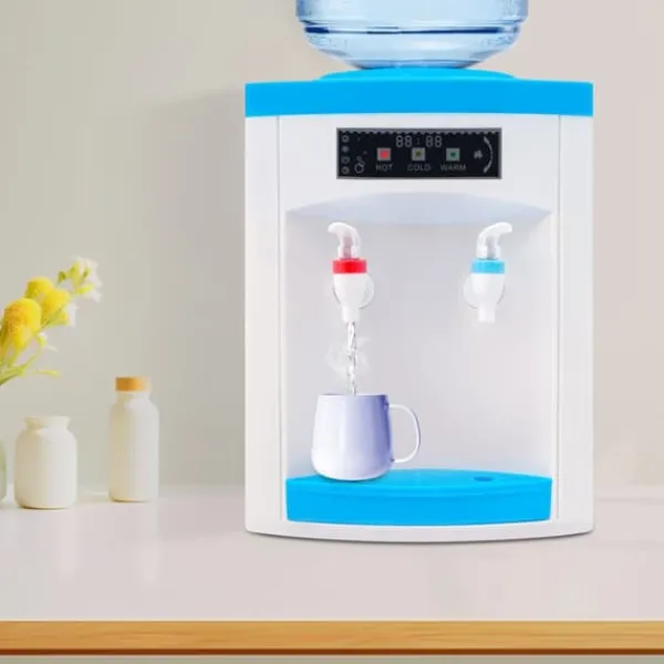 Vandkølere>Vanddispenser, Effekt 550W, Varmt vand 90℃, Koldt vand 8℃, Spænding 220V, Dimensioner 25,5*23,5*33 cm