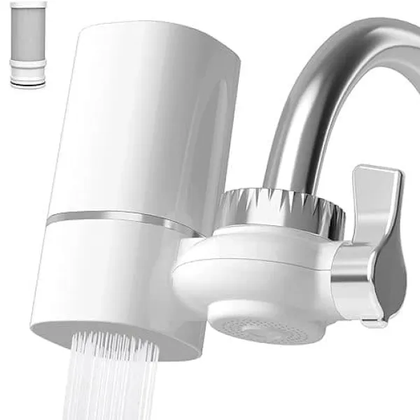 Vandfiltre>Vandfilter / vandhaneadapter – 400 gallon vandfiltersystem til vandhaneinstallation – reducerer klor og ubehagelige lugte