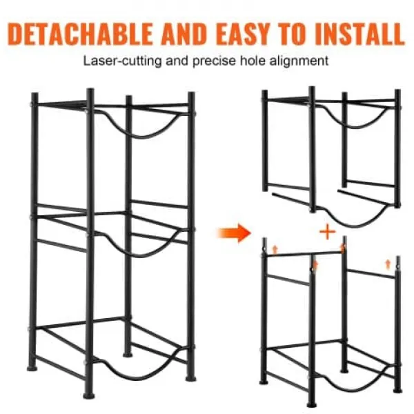 Vinflaskeholdere>Vandflaskeholder, 33,2x33x74,6 cm, Sort, Jern